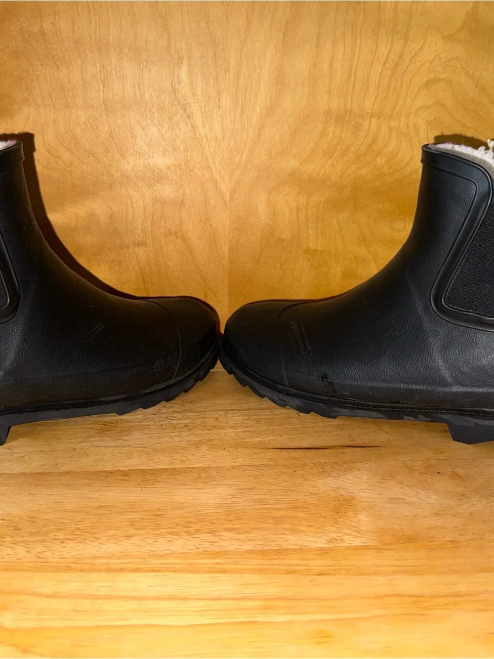 Black Chelsea Rain Boots for Men